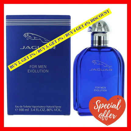 Jaguar Evolution By 3.4 Oz Eau De Toilette Spray For Men