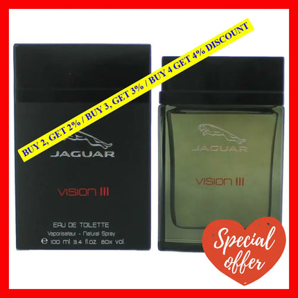 Jaguar Vision Iii By 3.4 Oz Eau De Toilette Spray For Men