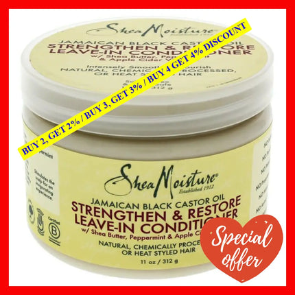 Jamaican Black Castor Oil Strengthen And Grow Leave-In Conditioner By Shea Moisture For Unisex - 11