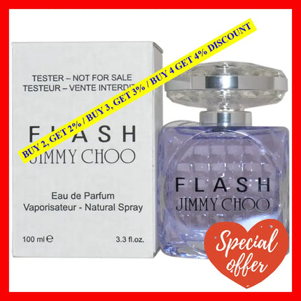 Jimmy Choo Flash By For Women - 3.3 Oz Edp Spray (Tester)