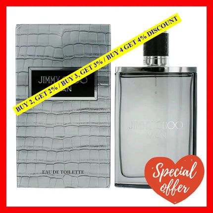 Jimmy Choo Man By 3.3 Oz Eau De Toilette Spray For Men