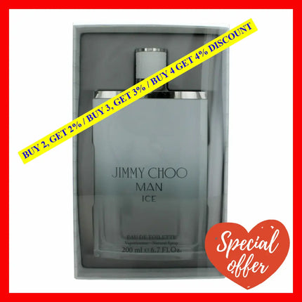 Jimmy Choo Man Ice By 6.7 Oz Eau De Toilette Spray For Men