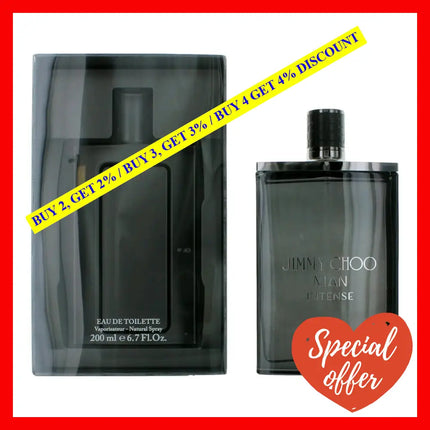 Jimmy Choo Man Intense By 6.7 Oz Eau De Toilette Spray For Men