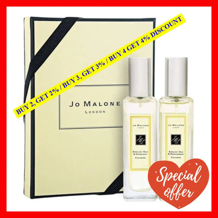 Jo Malone Unisex 2 Pc Gift Set 1Oz English Oak And Hazelnut Cologne Spray Redcurrant