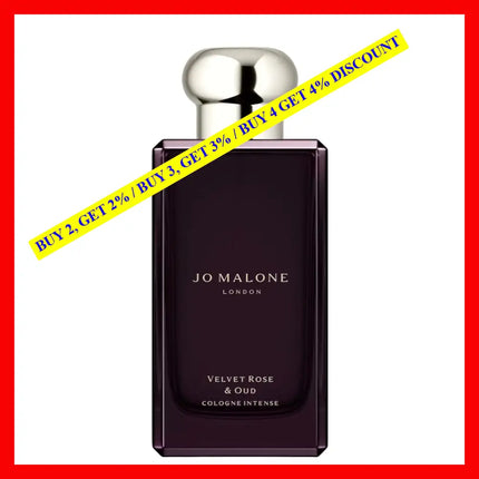 Jo Malone Velvet Rose And Oud Cologne Intense Unbox Eau De Cologneand Unisex Unboxed 3.4 Oz / 100 Ml