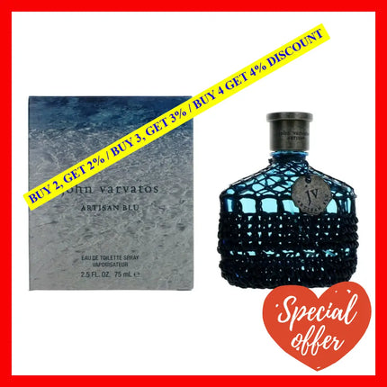 John Varvatos Artisan Blu By 2.5 Oz Eau De Toilette Spray For Men