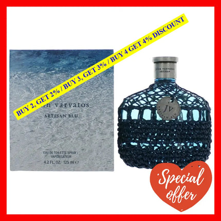 John Varvatos Artisan Blu By 4.2 Oz Eau De Toilette Spray For Men