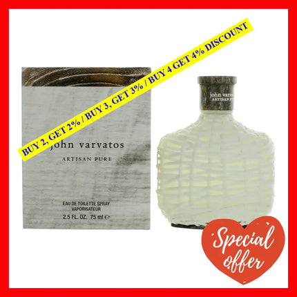 John Varvatos Artisan Pure By 2.5 Oz Eau De Toilette Spray For Men