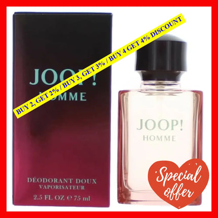 Joop! By Joop 2.5 Oz Mild Deodorant Spray For Men