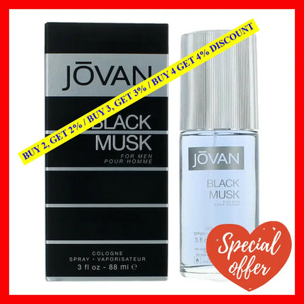 Jovan Black Musk By 3 Oz Cologne Spray For Men