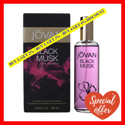 Jovan Black Musk By For Women - 3.25 Oz Cologne Concentrate Spray