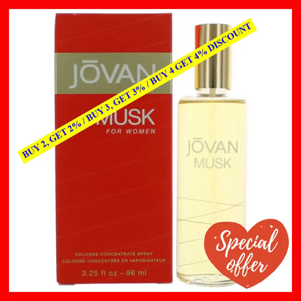 Jovan Musk By Coty 3.25 Oz Cologne Concentrate Spray For Women