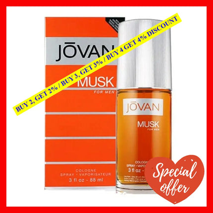 Jovan Musk By Coty 3 Oz Cologne Spray For Men