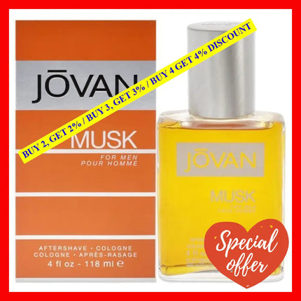 Jovan Musk By For Men - 4 Oz After Shave Cologne