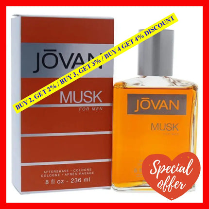 Jovan Musk By For Men - 8 Oz After Shave Cologne