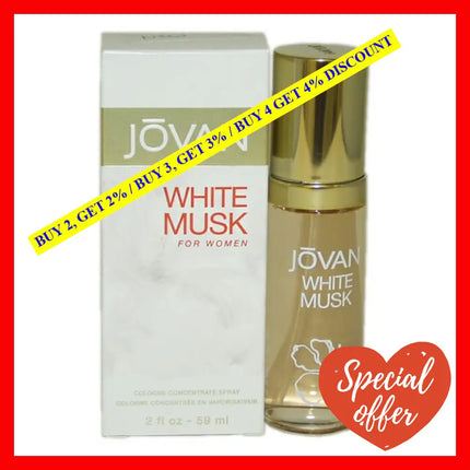 Jovan White Musk By For Women - 2 Oz Cologne Spray