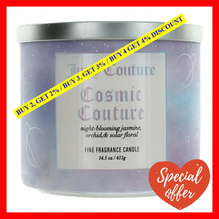 Juicy Couture 14.5 Oz Soy Wax Blend 3 Wick Candle - Cosmic