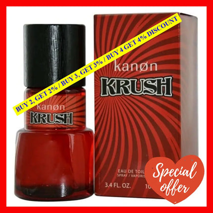 Kanon Krush By 3.4 Oz Eau De Toilette Spray For Men