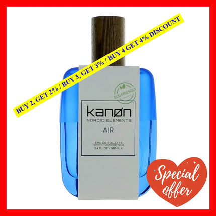 Kanon Nordic Elements Air By 3.4 Oz Eau De Toilette Spray For Men