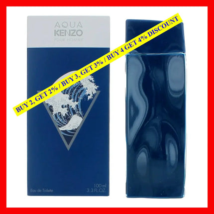 Kenzo Aqua By 3.3 Oz Eau De Toilette Spray For Men