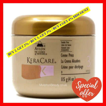 Keracare Creme Press By Avlon For Unisex - 4 Oz Cream