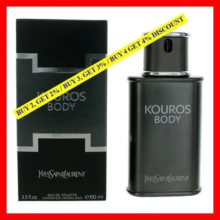 Kouros Body By Yves Saint Laurent 3.3 Oz Eau De Toilette Spray For Men