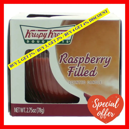 Krispy Kreme Scented Candle 2.75 Oz Jar - Raspberry Filled