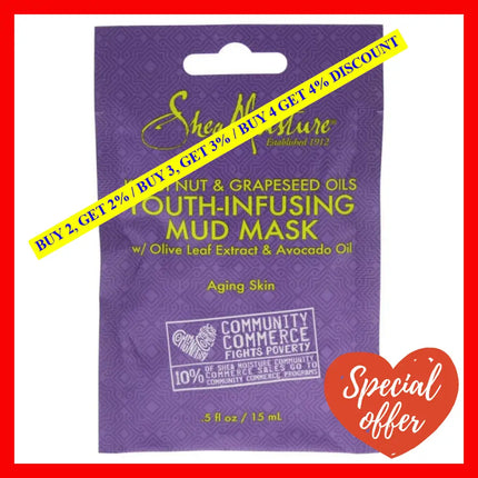 Kukui Nut And Grapeseed Oils Youth-Infusing Mud Mask By Shea Moisture For Unisex - 0.5 Oz