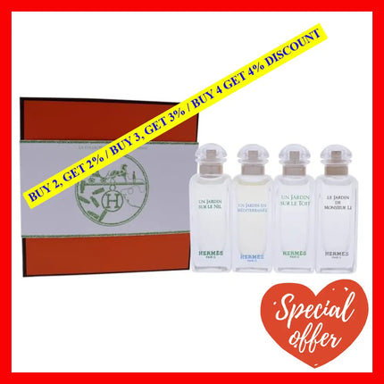 La Collection Des Parfums - Jardins By Hermes For Unisex 4 Pc Mini Gift Set X 0.25Oz Un Jardin En