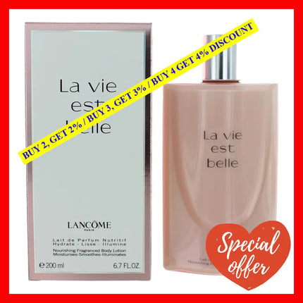 La Vie Est Belle By Lancome 6.7 Oz Nourishing Fragranced Body Lotion For Women