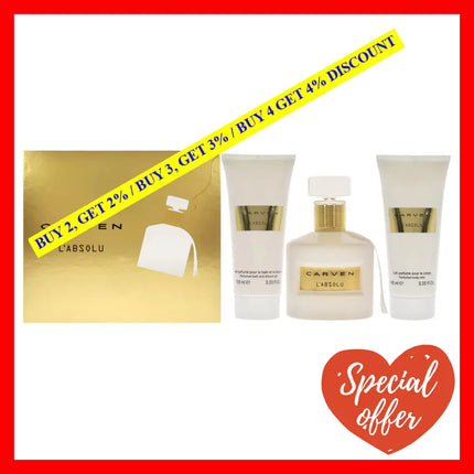 Labsolu By Carven For Women - 3 Pc Gift Set 3.33Oz Edp Spray Perfumed Body Milk Bath And Shower Gel