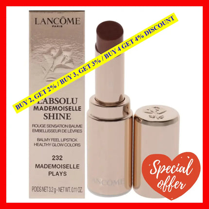 Labsolu Mademoiselle Shine - 232 Plays By Lancome For Women 0.11 Oz Lipstick