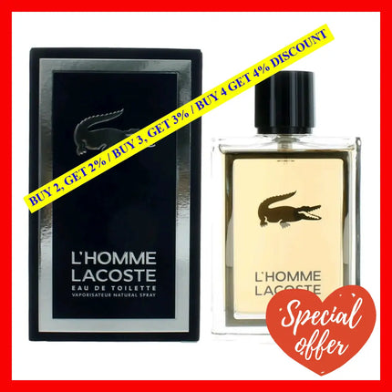 Lacoste L’homme By 3.4 Oz Eau De Toilette Spray For Men