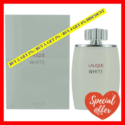 Lalique White By 4.2 Oz Eau De Toilette Spray For Men