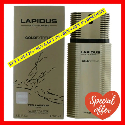 Lapidus Gold Extreme By Ted 3.3 Oz Eau De Toilette Spray For Men