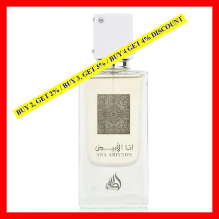 Lattafa Ana Abiyedh For Unisex Eau De Parfum Spray 2.0 Ounce