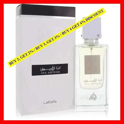 Lattafa Ana Abiyedh For Unisex Eau De Parfum Spray 2.0 Ounce