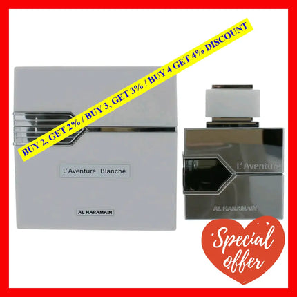 L’aventure Blanche By Al Haramain 3.3 Oz Eau De Parfum Spray For Men.