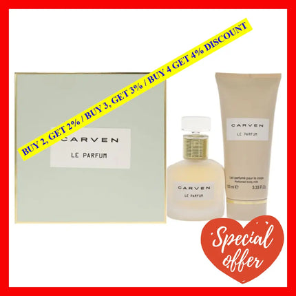 Le Parfum By Carven For Women - 2 Pc Gift Set 1.66Oz Edp Spray 3.33Oz Perfume Body Milk