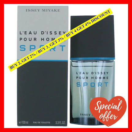 L’eau D’issey Pour Homme Sport By Issey Miyake 3.3 Oz Eau De Toilette Spray For Men