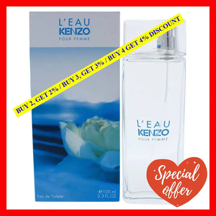 Leau Kenzo By For Women - 3.3 Oz Edt Spray