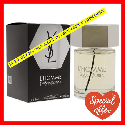 Lhomme By Yves Saint Laurent For Men - 3.3 Oz Edt Spray