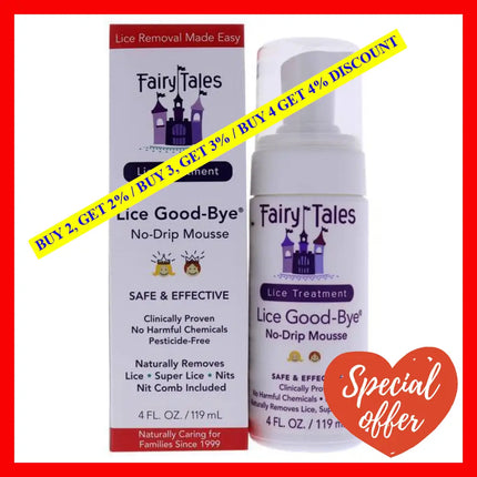 Lice Good-Bye Treatment By Fairy Tales For Kids - 4 Oz With Comb