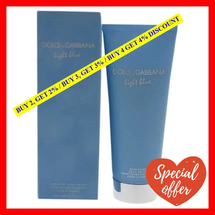 Light Blue By Dolce And Gabbana For Women - 6.7 Oz Refreshing Body Cream