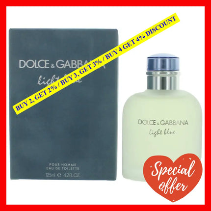 Light Blue By Dolce & Gabbana 4.2 Oz Eau De Toilette Spray For Men