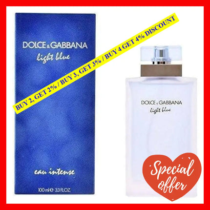 Light Blue Eau Intense By Dolce And Gabbana For Women - 1.6 Oz Edp Spray