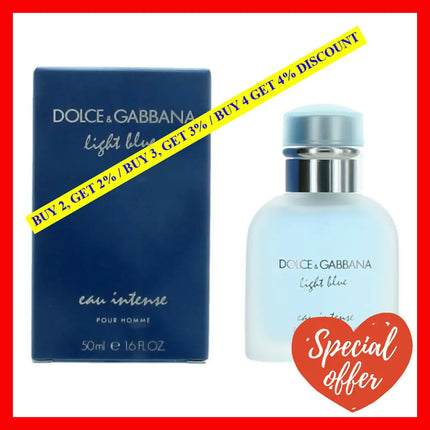 Light Blue Eau Intense By Dolce & Gabbana 1.6 Oz De Parfum Spray For Men