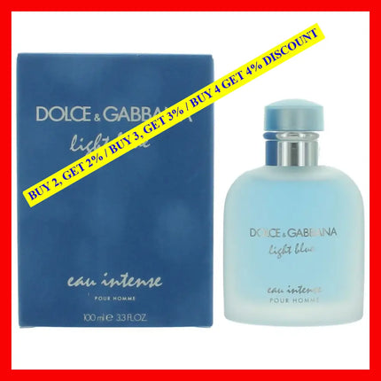 Light Blue Eau Intense By Dolce & Gabbana 3.3 Oz De Parfum Spray For Men