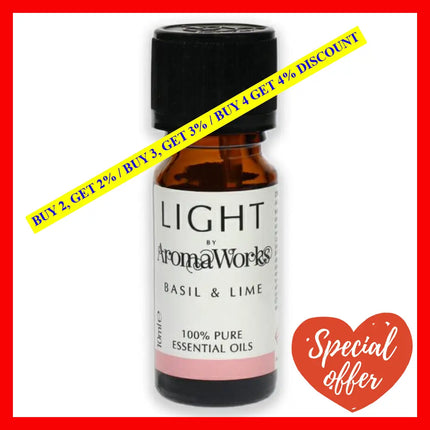 Light Essential Oil - Basil And Lime By Aromaworks For Unisex 0.33 Oz