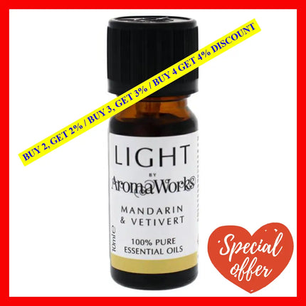 Light Essential Oil - Mandarin And Vetivert By Aromaworks For Unisex 0.33 Oz